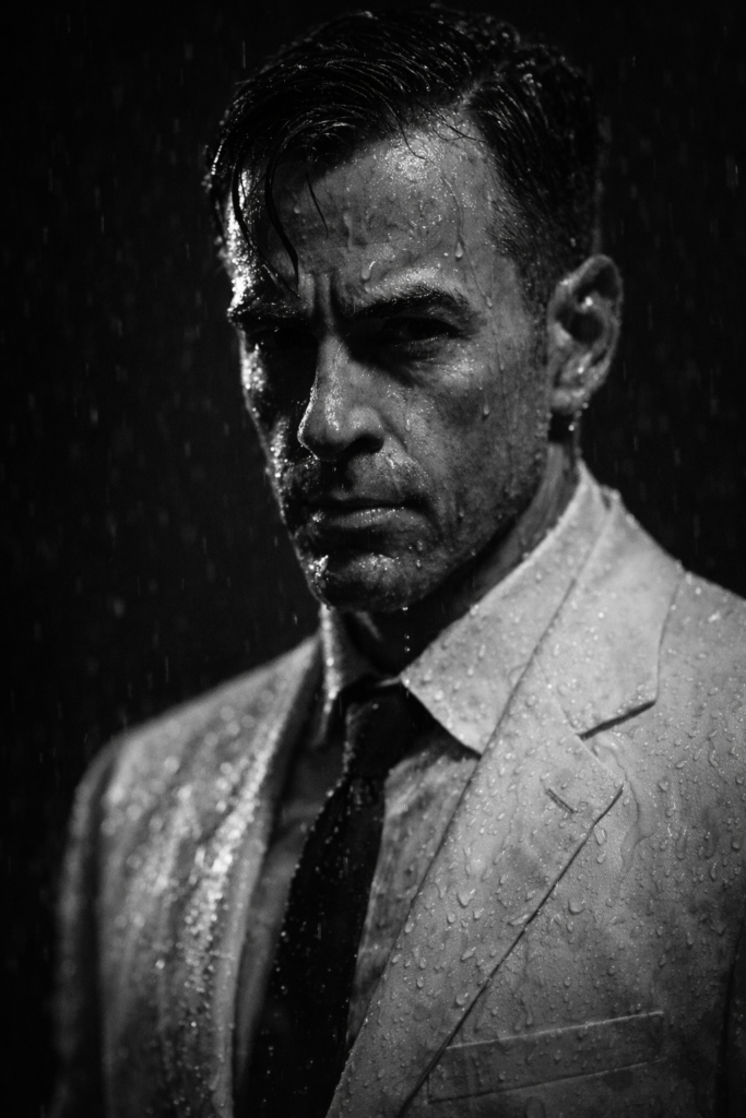 theatre-artist-template-repertoire-img-2 o homem de terno branco e gravata vermelha